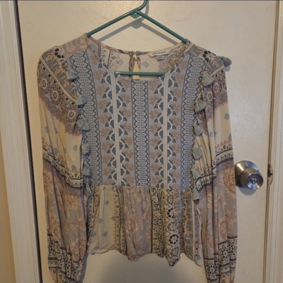 American Eagle Bohemian Patterned Long Sleeve Top - Picture 2 of 6